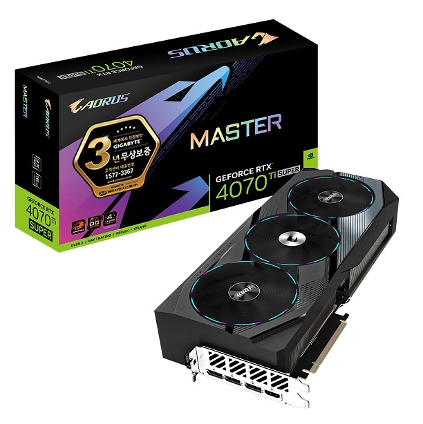 GIGABYTE aorus 지포스 RTX 4070 Ti SUPER Master D6X 16GB 제이씨현.PNG