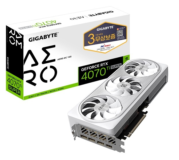 GIGABYTE GeForce RTX 4070 Ti SUPER AERO OC D6X 16GB 피씨디렉트.PNG