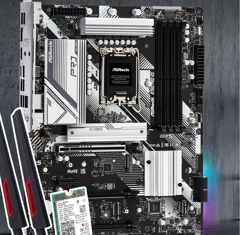 [ASRock] B760 Pro RS D5 + WiFi7 모듈 패키지 디앤디컴 (인텔B760 ATX) 메인보드.jpg